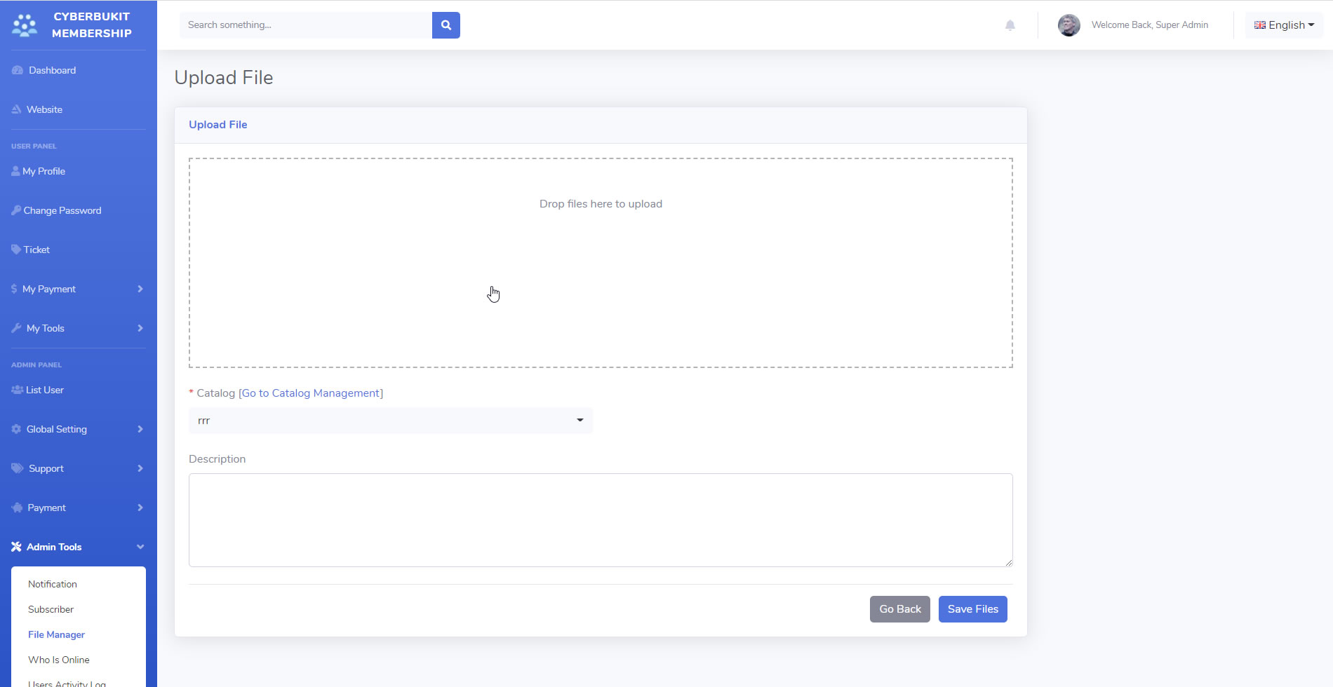 Back-End Upload